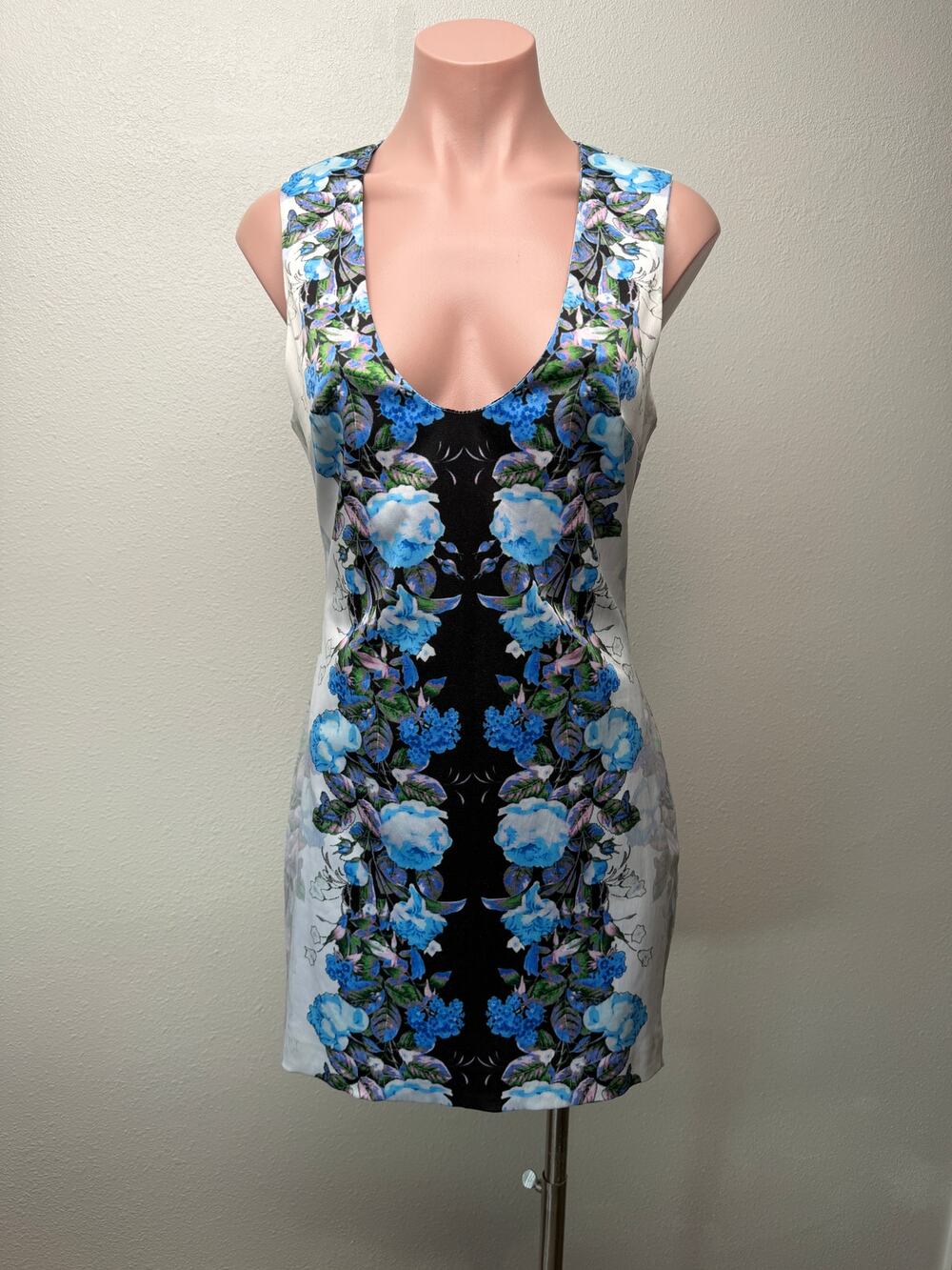 Bec & Bridge Blue Floral Mini Dress Women US 6